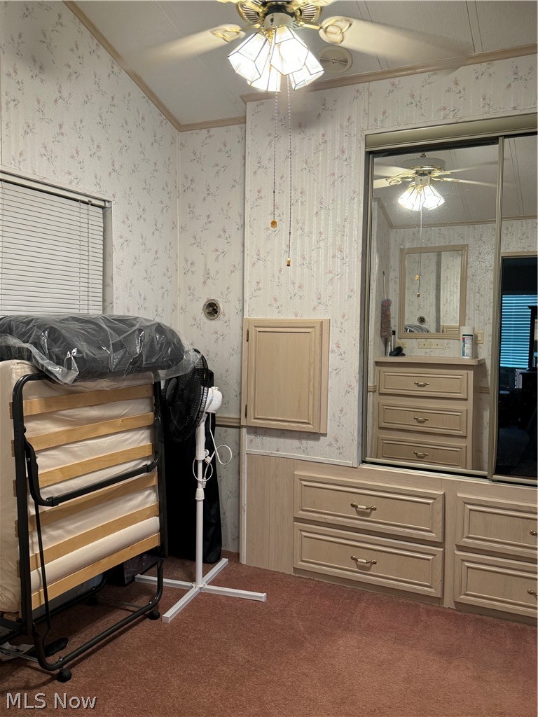 17875 Lashley Road, Unit 403 Senecaville, OH 43780 - Photo 16 of 22 Bedroom featuring ceiling fan and carpet floors