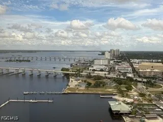 an aerial view of residential building with outdoor space