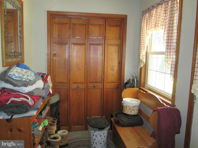 an empty room with a window