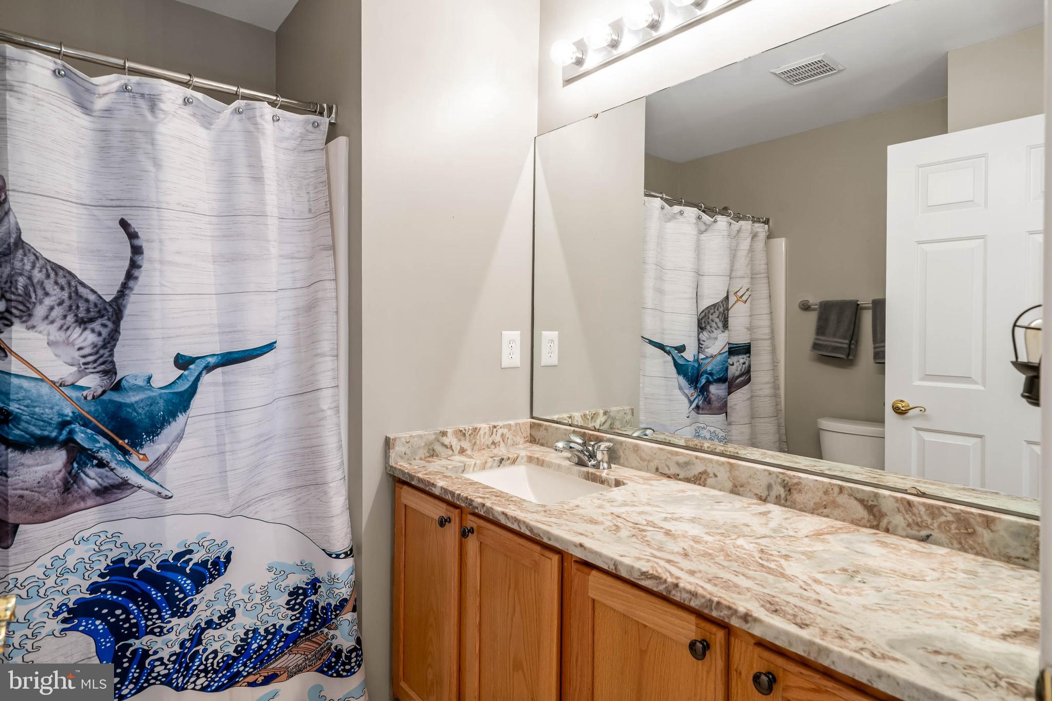 37140 Lord Baltimore Lane Ocean View, DE 19970 - Photo 35 of 56 a bathroom with a granite countertop sink and a mirror