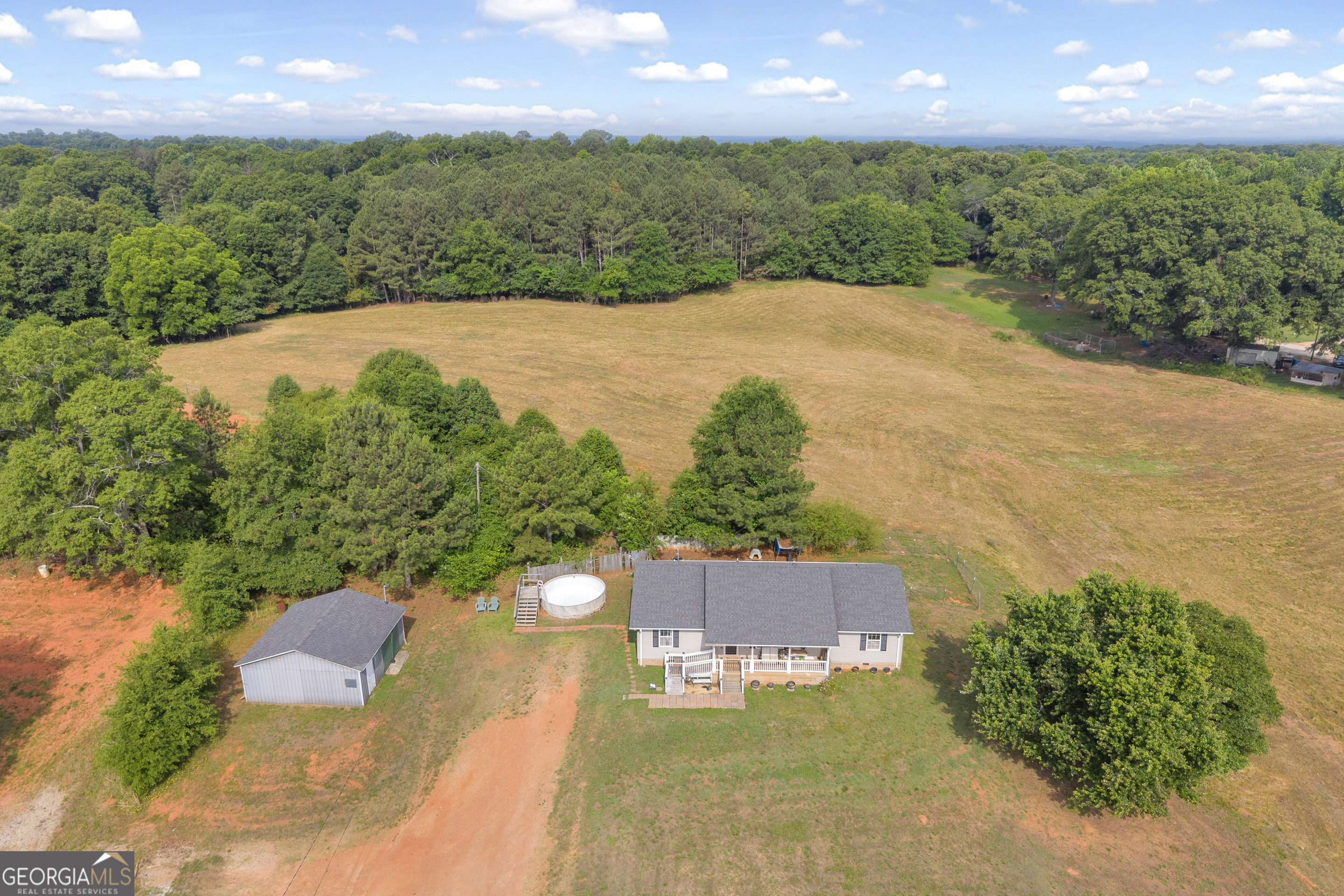 156 Shirley Road Royston, GA 30662 - Photo 24 of 29 an aerial view of a house with a yard