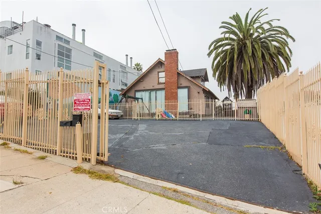a house with a glass door and shower
