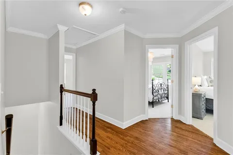 a view of empty room with empty shelves
