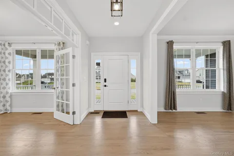en view interior of the house and wooden floor