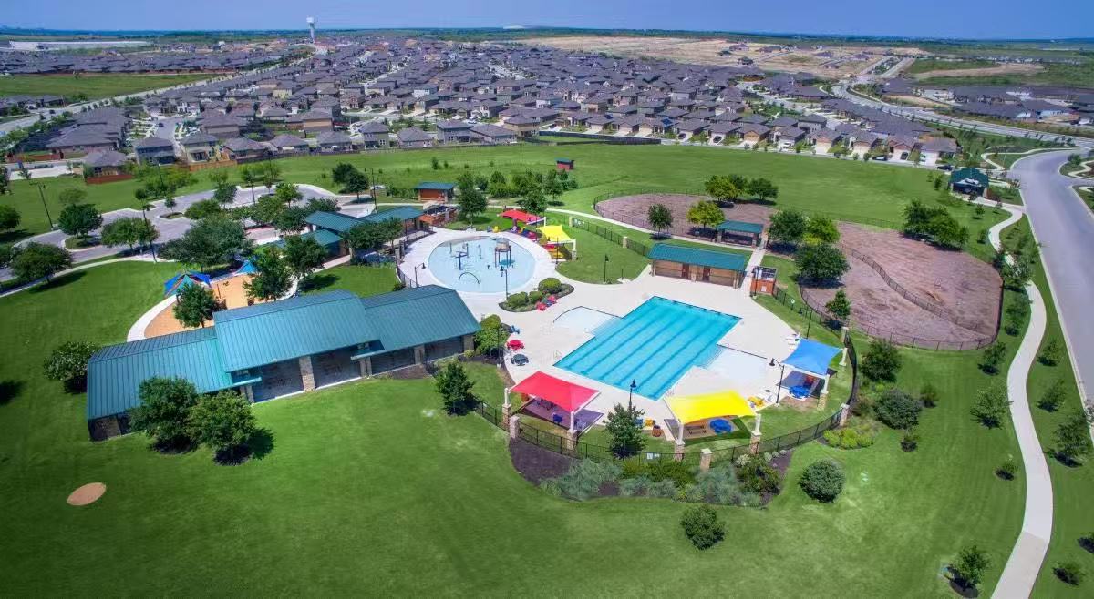 176 Wild Pecan Loop Buda, TX 78610 - Photo 27 of 30 Bird's eye view of a pool area