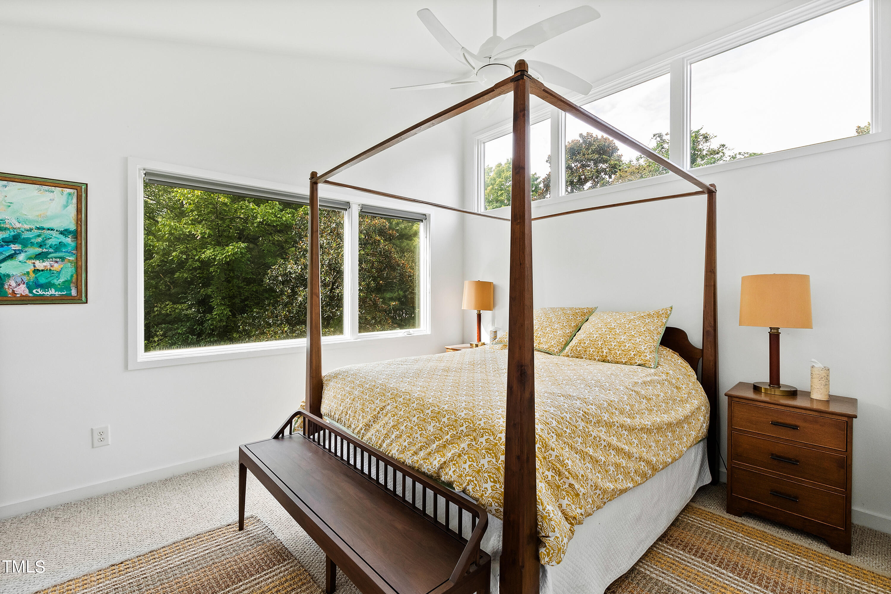 2212 The Circle Raleigh, NC 27608 - Photo 78 of 88 a bedroom with a bed window and a balcony