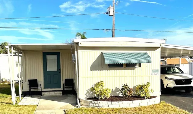 a view of a entryway door front of house