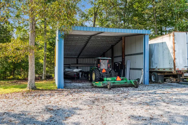a view of a yard with an outdoor space