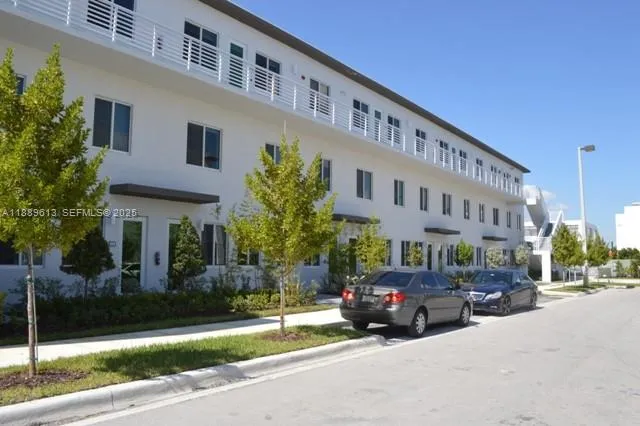 a car parked in front of a building