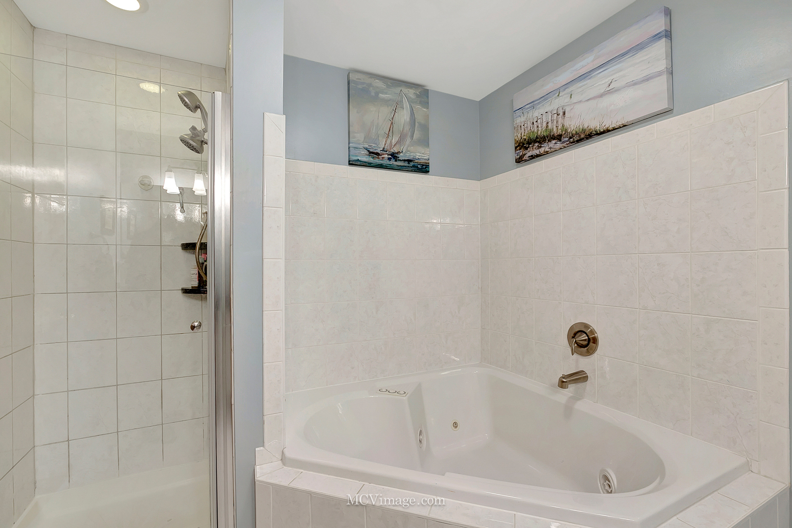 1687 Nelson Road New Lenox, IL 60451 - Photo 29 of 39 a white bath tub sitting next to a shower