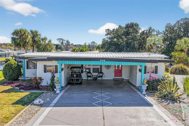 a view of a house with a patio