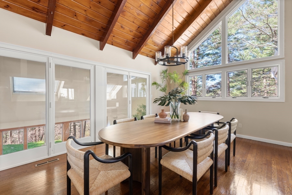 40 Hobbs Brook Road Weston, MA 02493 - Photo 17 of 42 a view of a dining room with furniture window and wooden floor