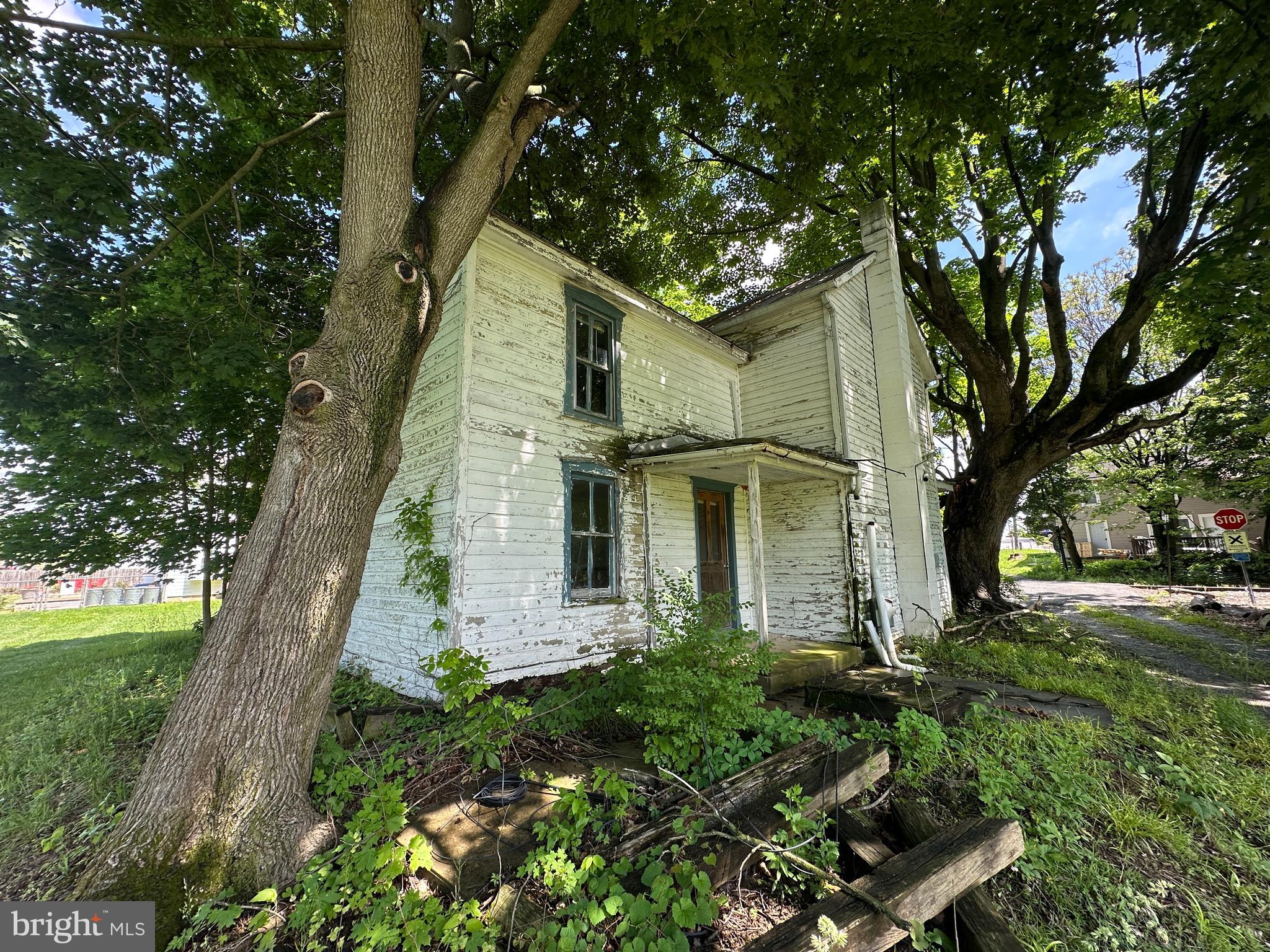12007 White Hall Road Chewsville, MD 21783 - Photo 11 of 42 a view of a white house with a big yard and large tree
