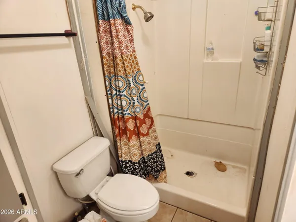 a close up of a shower curtain