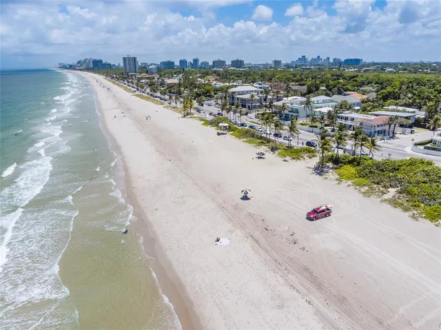 a view of a city and an ocean view