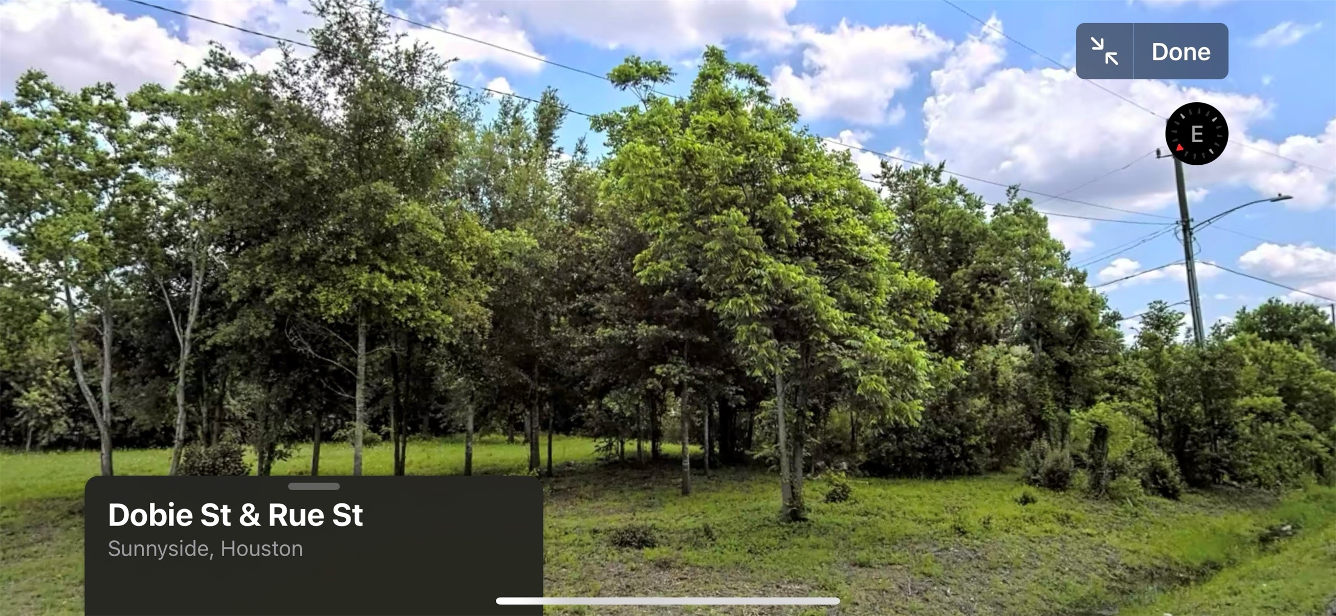 a view of a sign in a yard