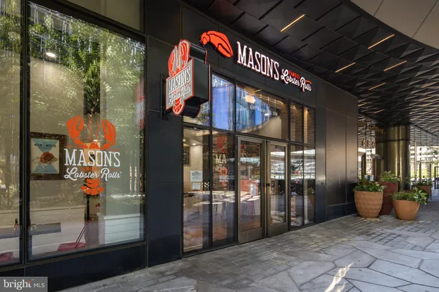 a view of a porch with seating space