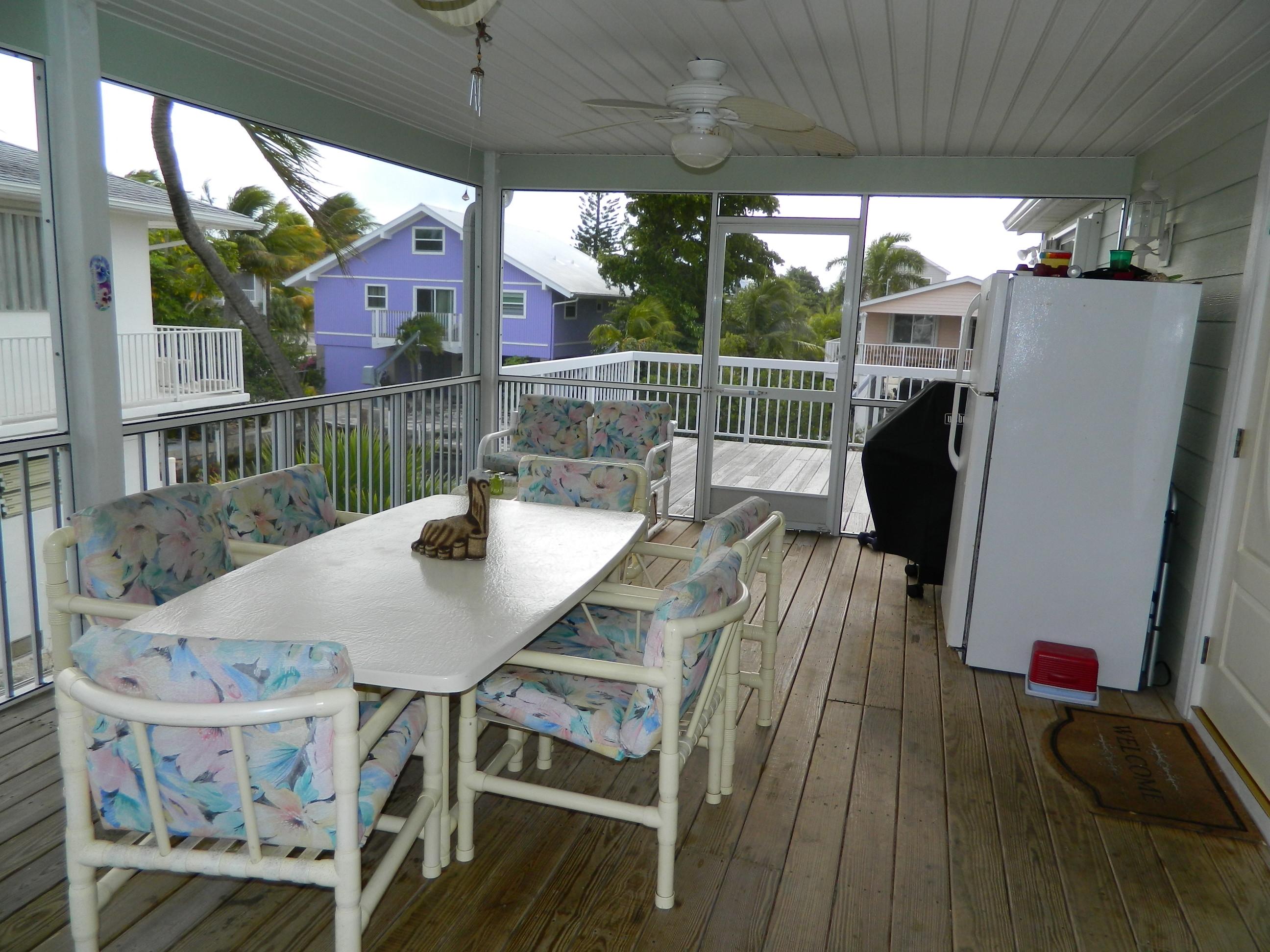 28568 John Silver Road Summerland Key, FL 33042 - Photo 22 of 28 Huge Screened Porch With OPEN DECK