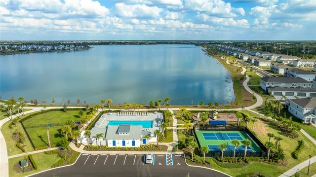 a view of a house with a swimming pool