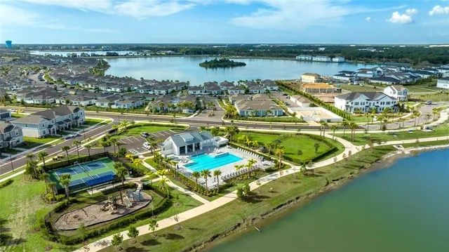 a view of an outdoor space and tennis court