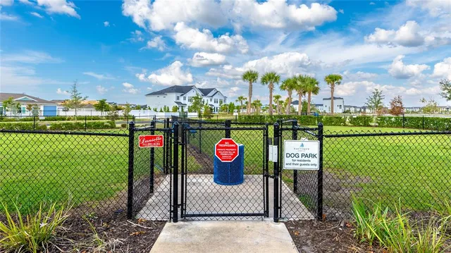 a view of a patio with table and chairs potted plants with palm tree