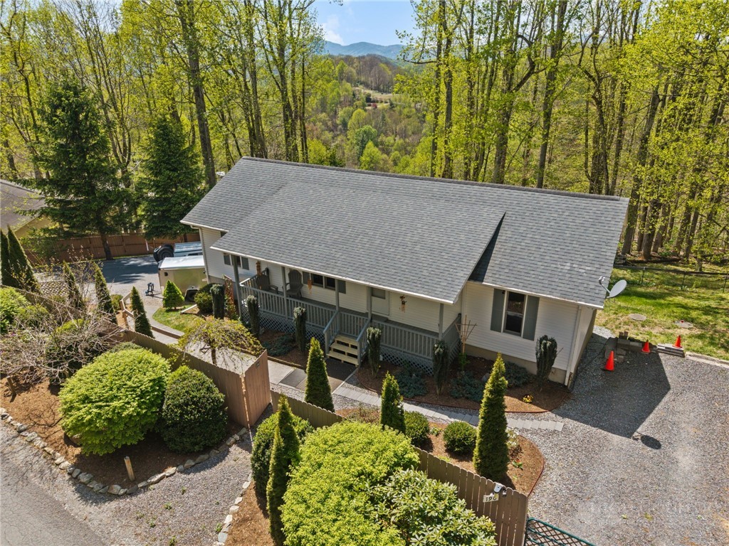 190 Kings Road Boone, NC 28607 - Photo 1 of 15 an aerial view of a house with swimming pool and large trees