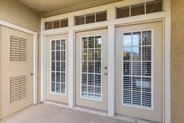 a view of a house with a door
