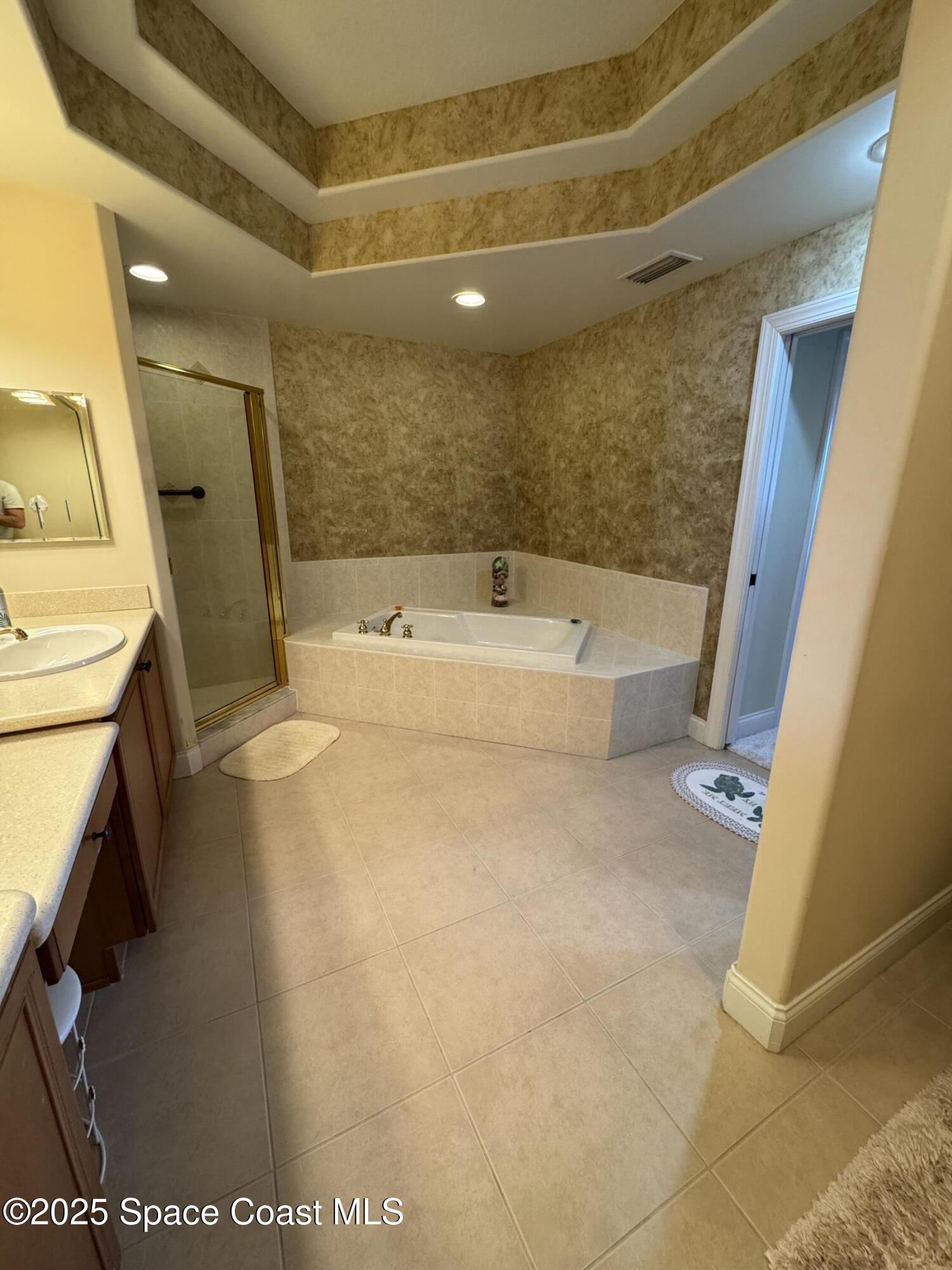 4955 Dixie Highway Northeast, Unit 502 Palm Bay, FL 32905 - Photo 29 of 51 a bathroom with a bathtub a sink and a shower