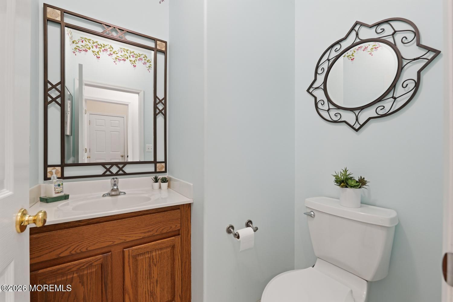 7 Cherry Tree Lane Cream Ridge, NJ 08514 - Photo 16 of 47 a bathroom with a granite countertop toilet sink and mirror