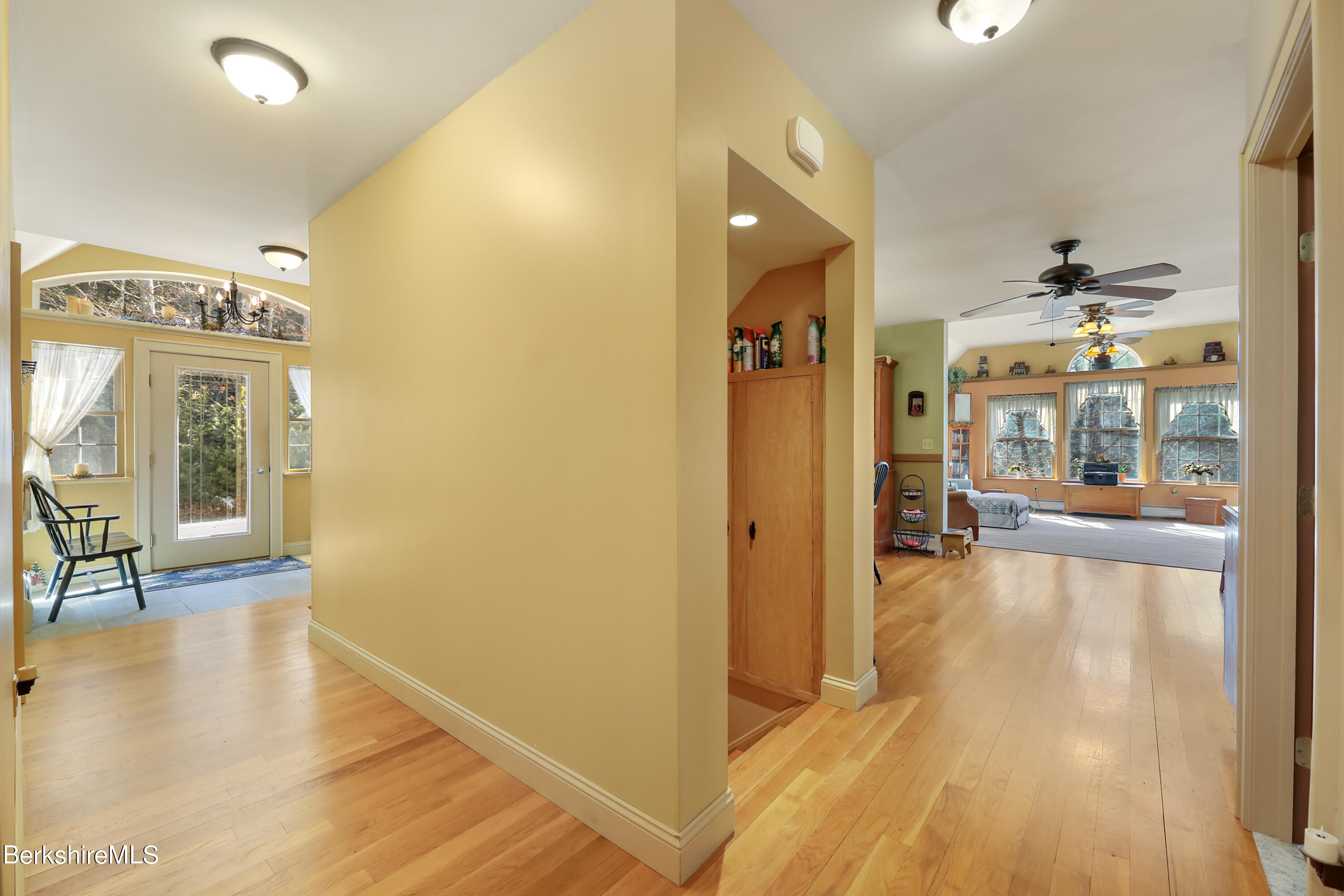 20 Ray Hubbard Road Otis, MA 01029 - Photo 9 of 59 a view of a hallway view with wooden floor and living room