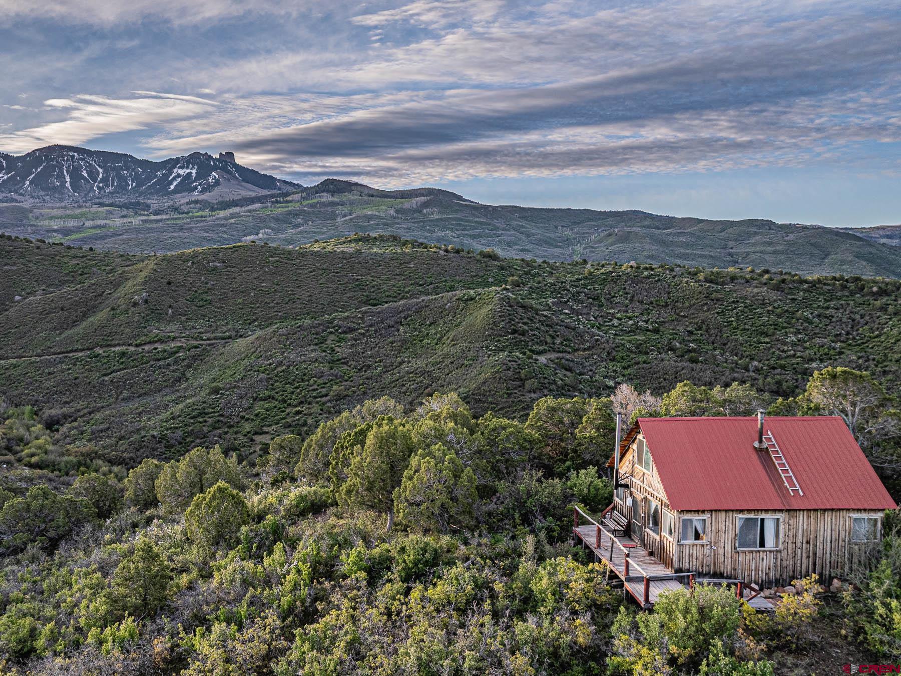 351 Slide Down Road Crawford, CO 81415 - Photo 25 of 34 an aerial view of a house with a garden