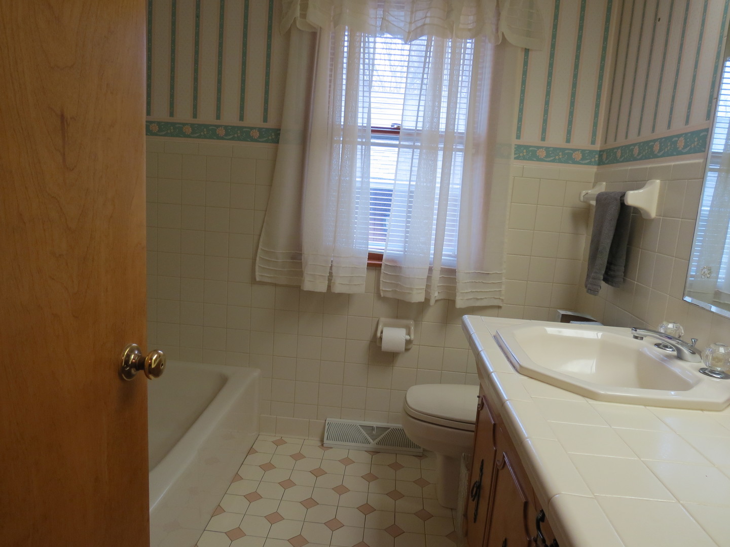 120 East 6th Street Momence, IL 60954 - Photo 15 of 26 a bathroom with a sink a toilet and tub