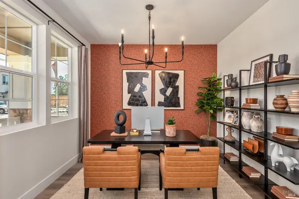 a room with furniture and a window