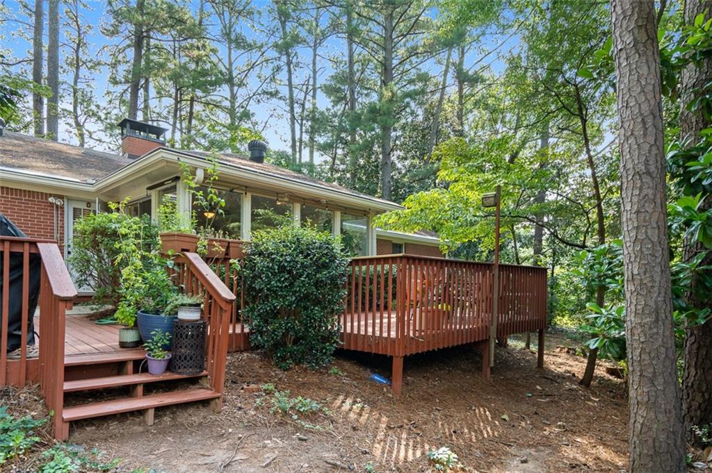 3698 Embry Circle Atlanta, GA 30341 - Photo 42 of 43 a view of backyard with deck and garden
