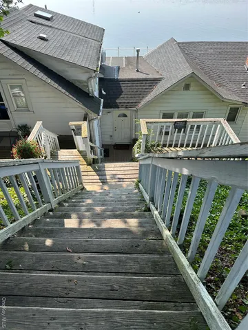 a view of balcony with deck
