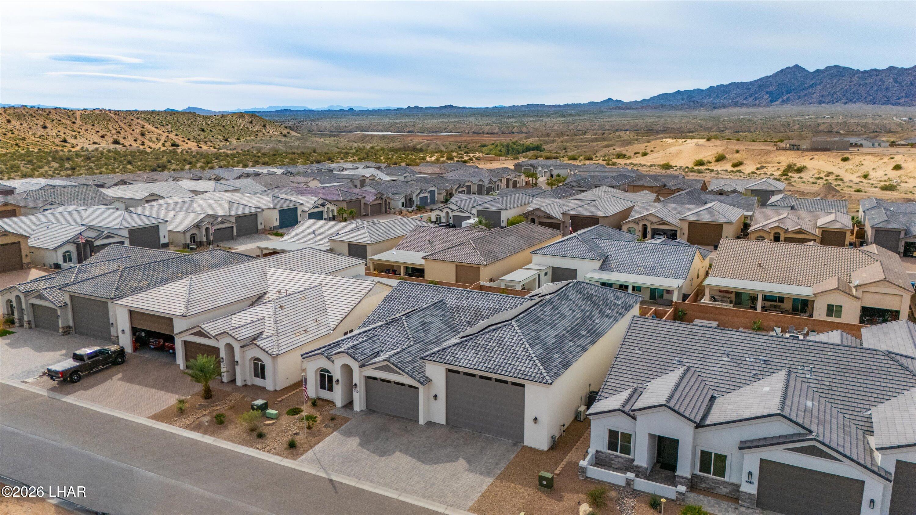 4667 North Juneberry Road Lake Havasu City, AZ 86404 - Photo 46 of 50 an aerial view of residential houses with outdoor space