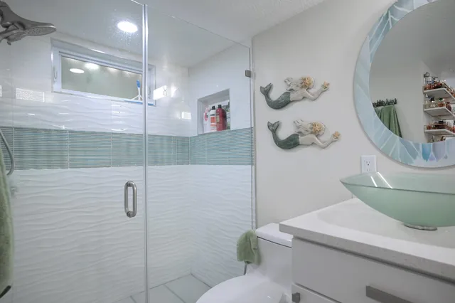 a view of a terrace with seating area