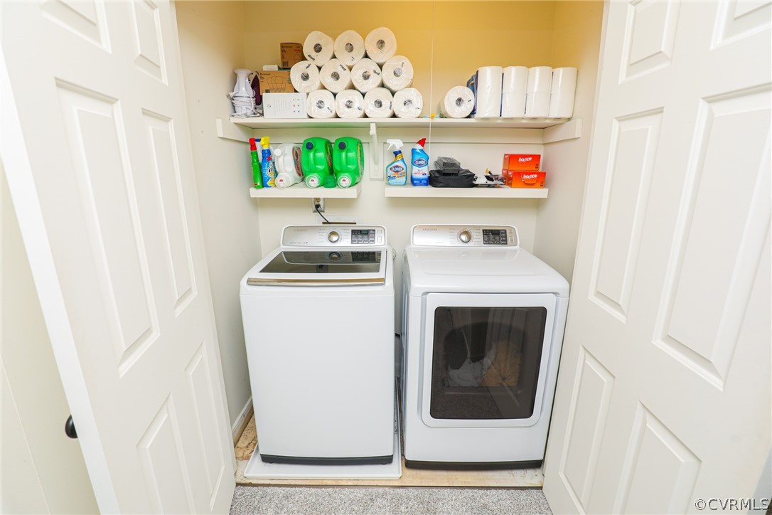 14025 Sagebrook Road Midlothian, VA 23112 - Photo 38 of 49 a utility room with dryer and washer