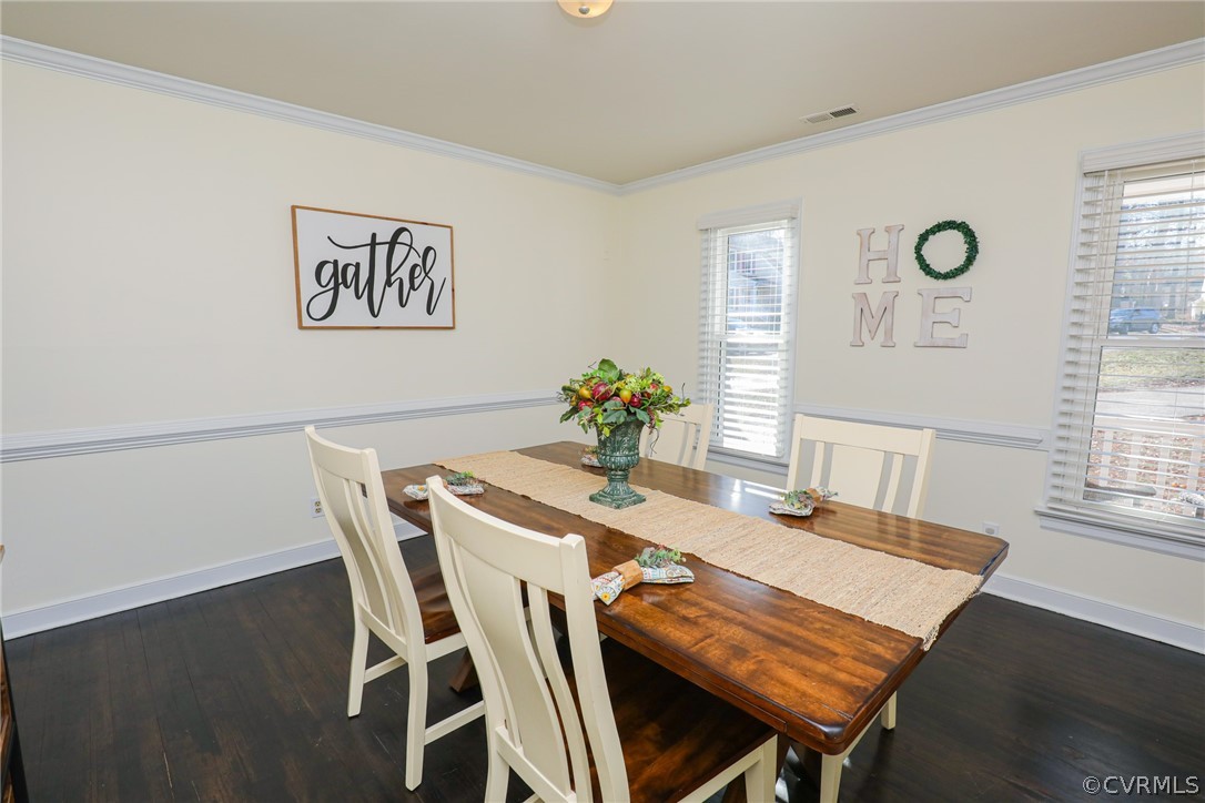 14025 Sagebrook Road Midlothian, VA 23112 - Photo 10 of 49 a view of a dining room with furniture and wooden floor