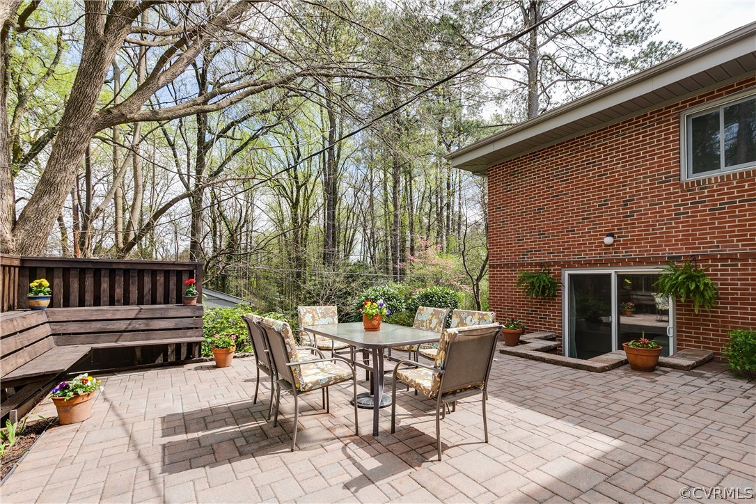 1015 Ridge Top Road Henrico, VA 23229 - Photo 42 of 50 Just off the rec room is the patio with built-in bench seating.
