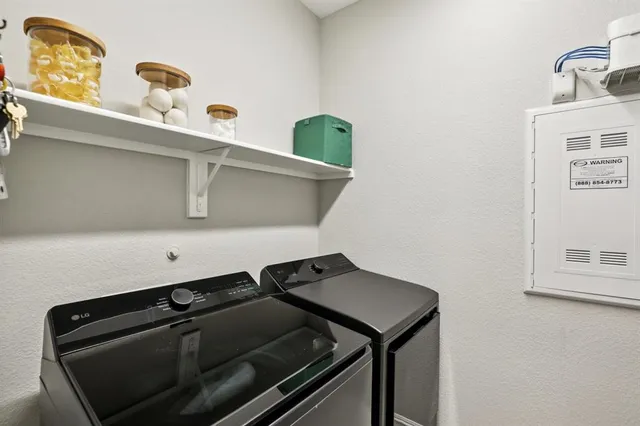 a outdoor living space with furniture and a window