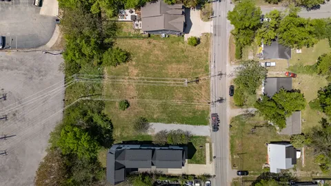 an aerial view of a residential houses