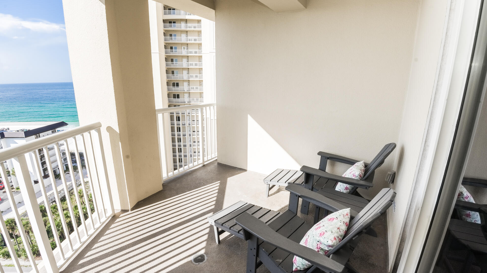 11800 Front Beach Road, Unit 703 Panama City Beach, FL 32407 - Photo 19 of 52 a view of a balcony with chairs