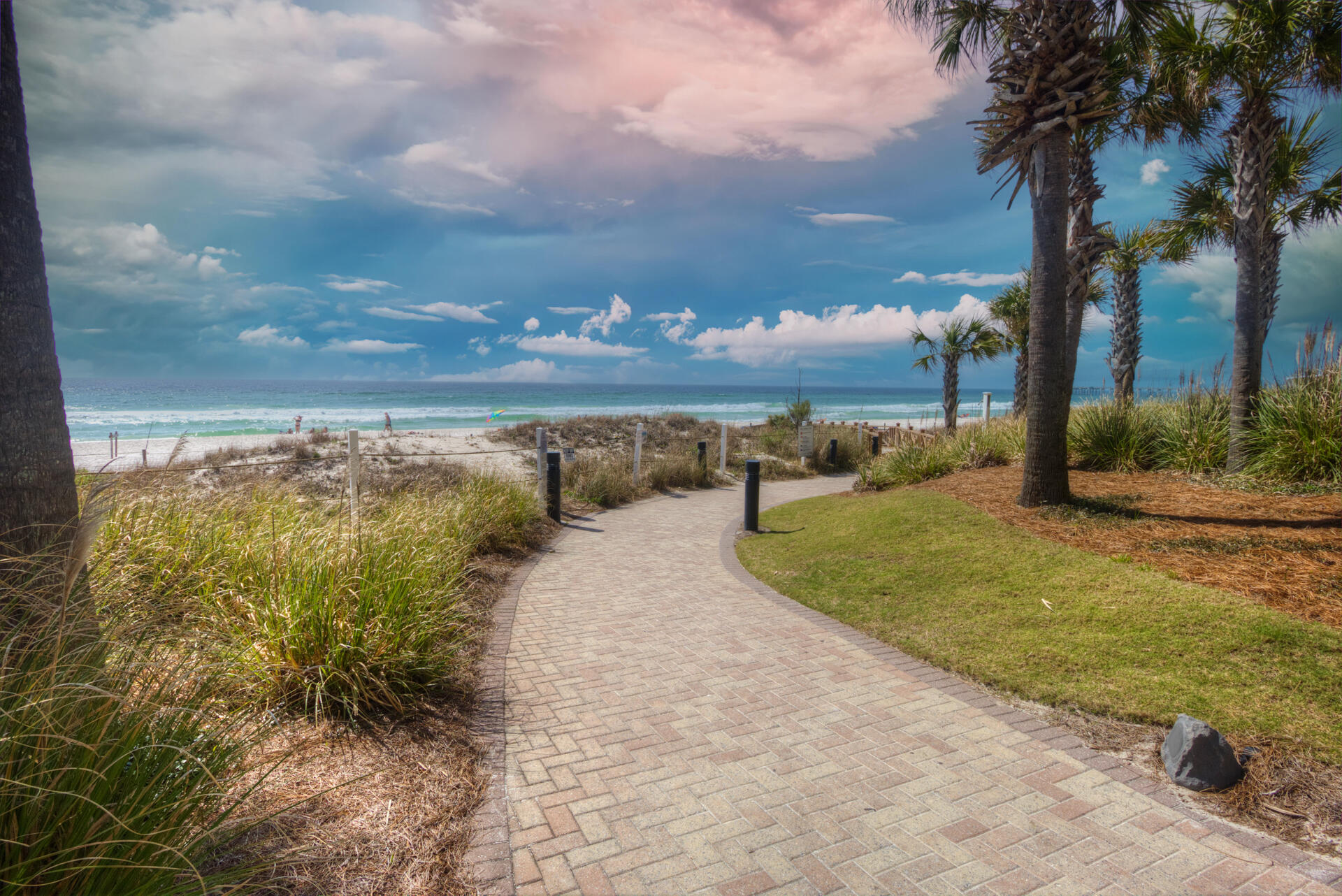 11800 Front Beach Road, Unit 703 Panama City Beach, FL 32407 - Photo 44 of 52 a view of a yard with an ocean view