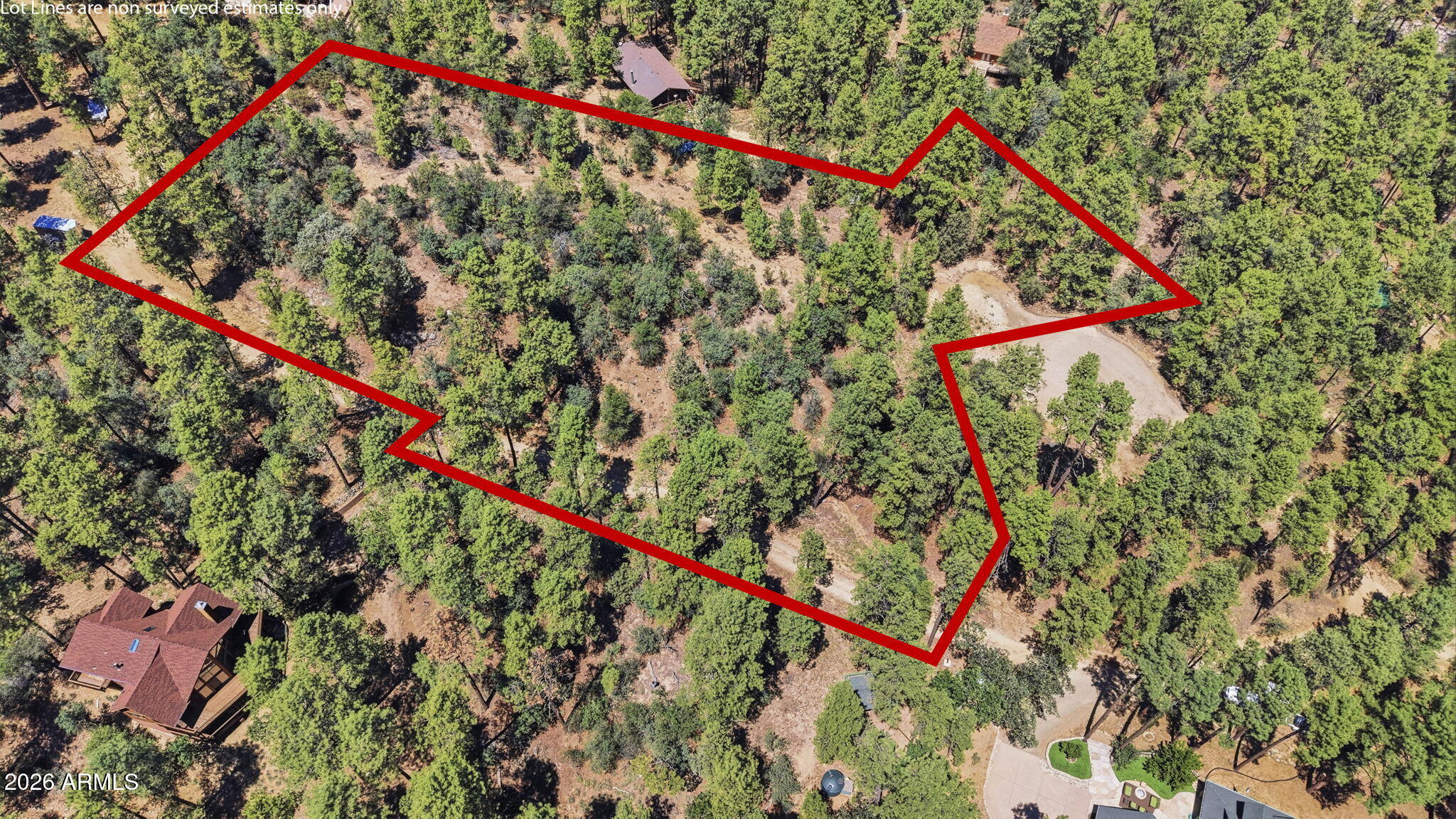 0 West Rustic Trail, Unit 110N Prescott, AZ 86305 - Photo 5 of 15 Birds Eye Lot Lines