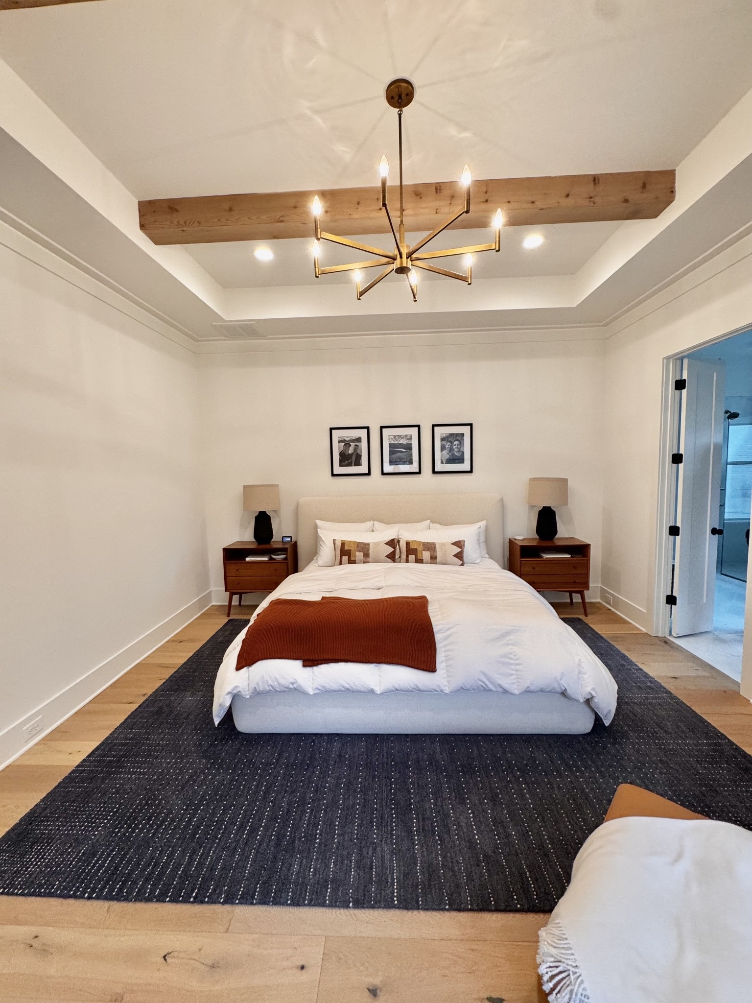 2725 Otterham Drive Thompson's Station, TN 37179 - Photo 12 of 36 a bed room with a bed and a chandelier