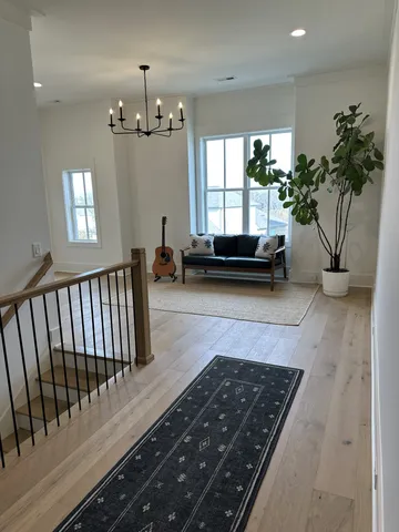 an aerial view of a house with outdoor space