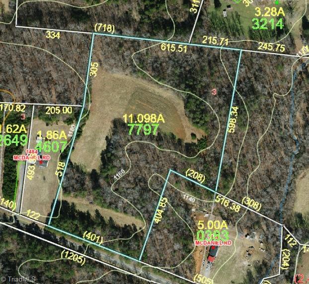 1456 McDaniel Road Pilot Mountain, NC 27041 - Photo 24 of 24 The GIS Map with 20 foot contours