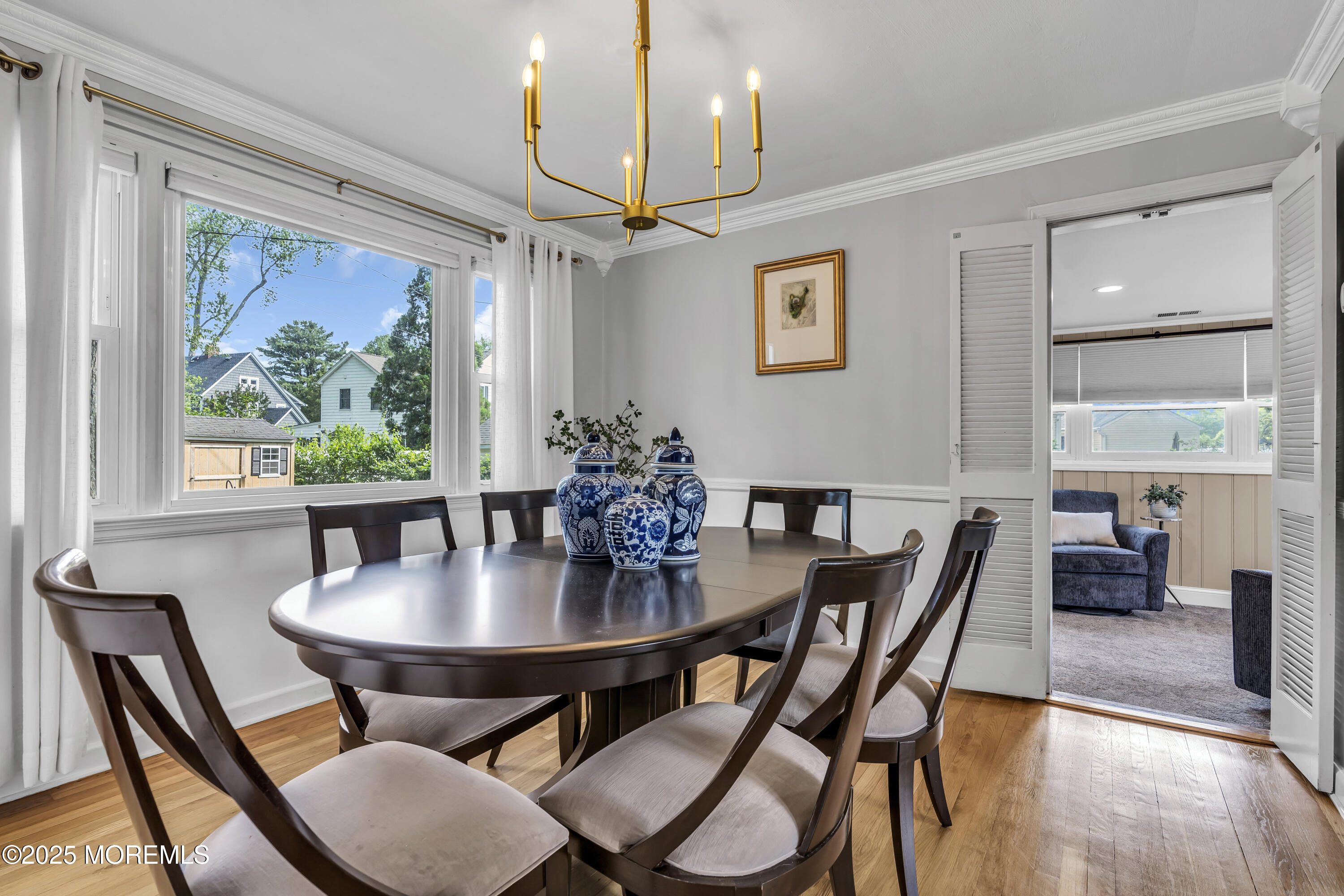 82 Ridge Road Fair Haven, NJ 07704 - Photo 10 of 39 a view of a dining room with furniture window and wooden floor