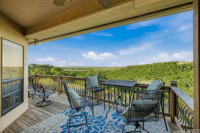 a view of a town with trees